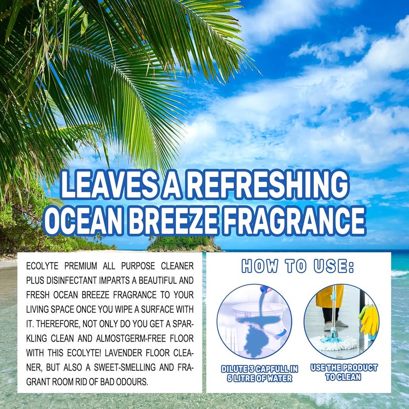 ECOLYTE+ منظف ومعقم متعدد الاستخدامات - نسيم المحيط، 5 لتر - Image 3